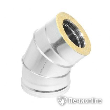 Колено 135° (45°) Теплов и Сухов Отвод Термо 45* ОТ-Р 430-0.5/оцинковка D200/260 в Клине