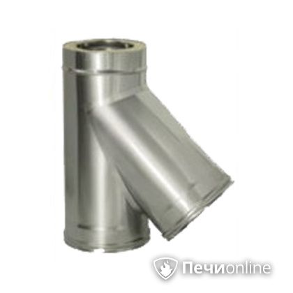 Дымоход Дымок Тройник 45° с изоляцией 0,8 мм ТRFR45  115/200 в Клине