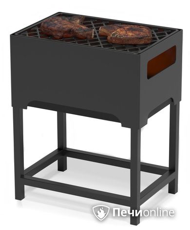 Мангал Везувий Турист №1 с чугунной решеткой "СТЕЙК" на подставке в Клине
