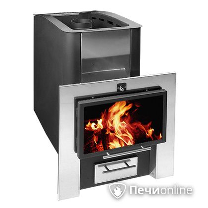 Дровяная банная печь Конвектика 12 Плазма антрацит в Клине