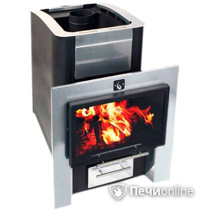 Дровяная банная печь Конвектика 16 Плазма антрацит в Клине