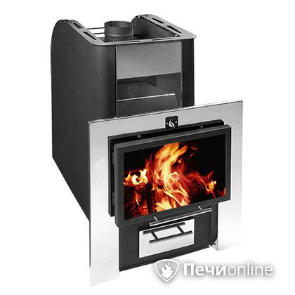 Дровяная банная печь Конвектика Ниагара Сетка 16 Плазма антрацит в Клине