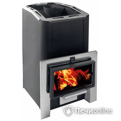 Дровяная банная печь Конвектика Ниагара 18 Плазма антрацит в Клине