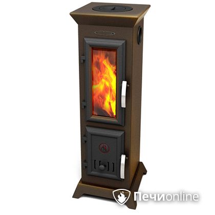 Печь-камин TMF Статика Тетра Мини чугунная дверца черная бронза в Клине