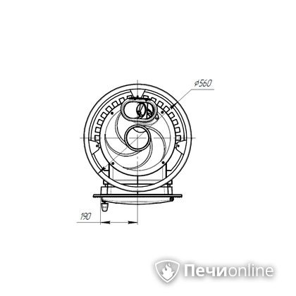 Дровяная печь-каменка Прометалл Атмосфера М короткий топливный канал сетка в Клине