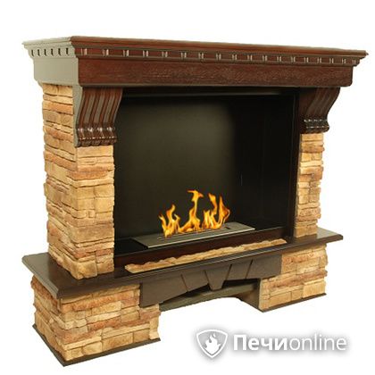 Биокамин Firebird Валенсия (Valencia) темный дуб, угловой в Клине