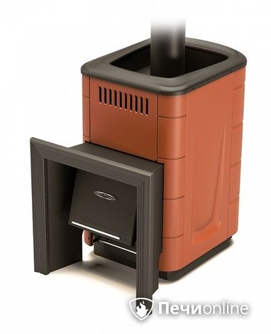 Газодровяная банная печь TMF Оранж Блю Carbon терракота в Клине