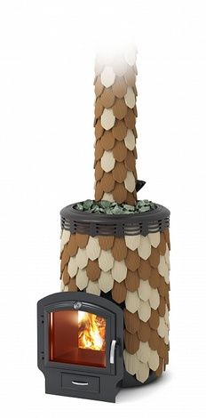 Дровяная банная печь TMF Альфа Панголина Inox ЧДБСЭ ЗК шамот- терракота в Клине