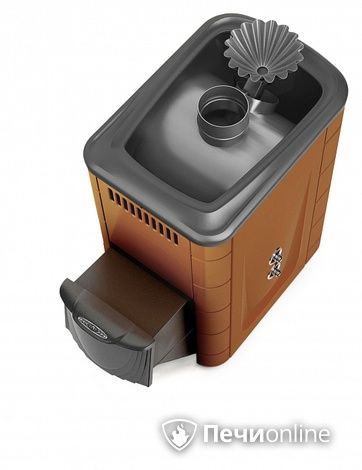 Дровяная банная печь TMF Ангара 2012 Inox ДА ЗК ТО терракота в Клине