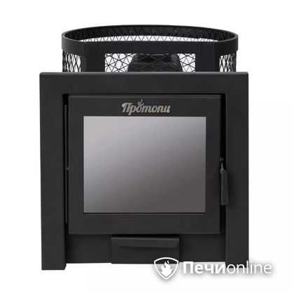 Дровяная банная печь Протопи Чугунка 16 Финка Панорама в Клине