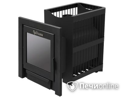 Дровяная банная печь Протопи Сетка 14 Панорама в Клине