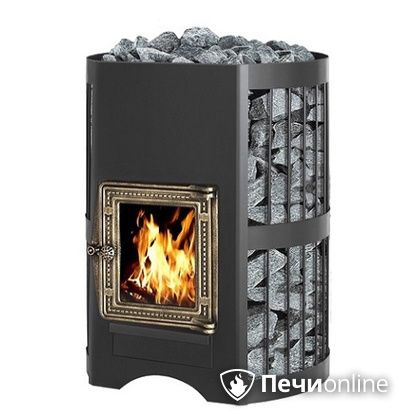 Дровяная банная печь Везувий Скиф Стандарт 22 ДТ-4С без выносного тоннеля в Клине