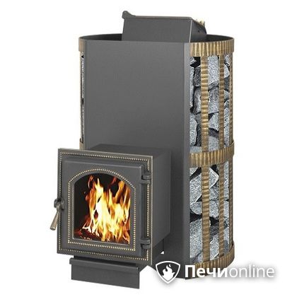 Дровяная банная печь Везувий Скиф с закрытой каменкой (270) в Клине