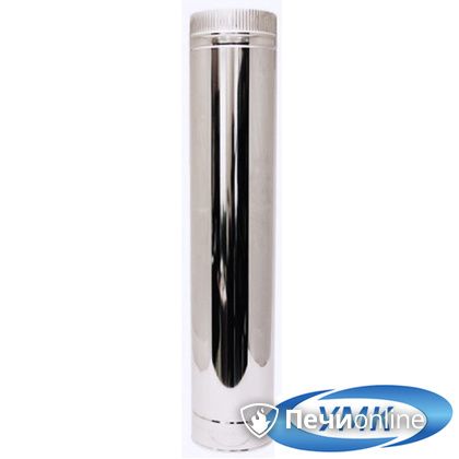 Дымоход УМК Труба D180 L=1.0 м 1.0мм. нержавейка в Клине