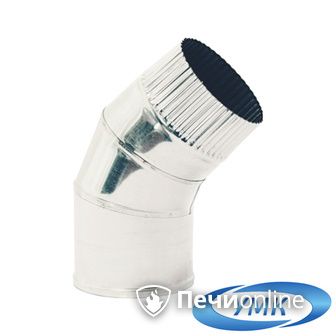 Дымоход УМК Отвод 135° D130 0.5мм нержавейка в Клине