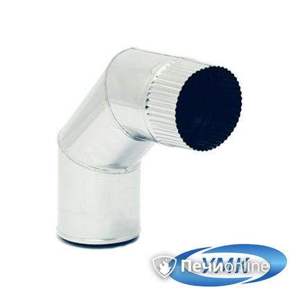 Дымоход УМК Отвод 90° D130 1.0мм нержавейка в Клине