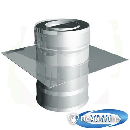Дымоход УМК Монтажная площадка D100х160 Н+Н 1,0мм 0,5мм по воде в Клине