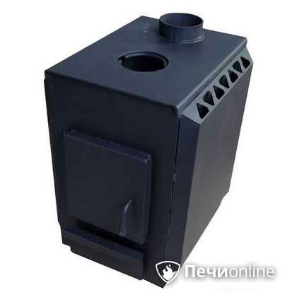 Печь буржуйка УЗПО Теплушка 200 с варочной поверхностью антрацит в Клине