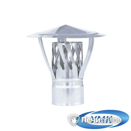 Дымоход УМК Зонт с искрогасителем D130 0.5 мм. нержавейка в Клине