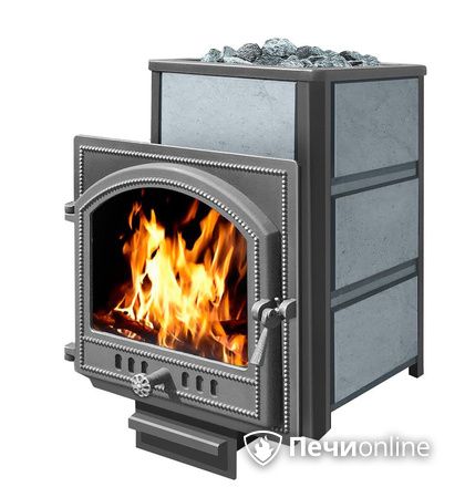 Дровяная банная печь Везувий Легенда 22 (205) в талькохлорите чугун в Клине