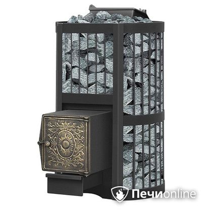 Дровяная банная печь Везувий Ураган Стандарт 22 (ДТ-4) с закрытой каменкой чугун в Клине