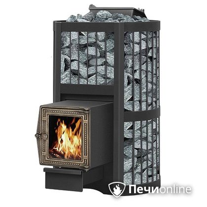 Дровяная банная печь Везувий Ураган Стандарт 22 (ДТ-4С) с закрытой каменкой чугун в Клине